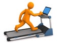 Treadmill Laptop Royalty Free Stock Photo