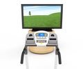 Treadmill Machins with TV Royalty Free Stock Photo