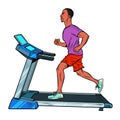 Treadmill, sports equipment for training. fitness room