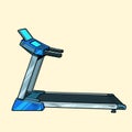 Treadmill, sports equipment for training. fitness room