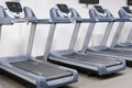 treadmills in a fitness hall