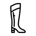 treads boots line icon vector illustration