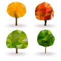 Treangle tree set Royalty Free Stock Photo