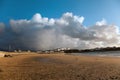 Trearddur Bay beach at sunset Royalty Free Stock Photo