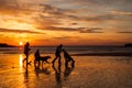 Trearddur Bay Sunset Royalty Free Stock Photo