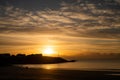 Trearddur bay Sunset Royalty Free Stock Photo