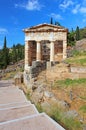 Treasure of the Athenians at Delphi, Greece Royalty Free Stock Photo