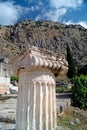 Treasure of the Athenians at Delphi oracle archaeological Royalty Free Stock Photo