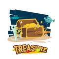 Treasure chest at the bottom of the sea