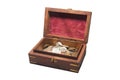 Treasure chest with coins