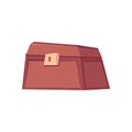 Treasure Chest Flat Composition Royalty Free Stock Photo