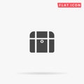 Treasure Chest flat vector icon Royalty Free Stock Photo