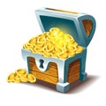 Treasure chest with gold Royalty Free Stock Photo