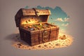 Treasure chest high quality illustration by AI Generated