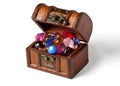 Treasure chest with jewelry