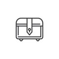 Treasure chest line icon