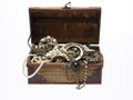 Treasure chest with lots of jewelry