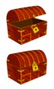 A treasure chest of mahogany with a golden lock