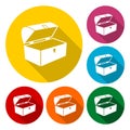 Treasure chest open vector icon Royalty Free Stock Photo