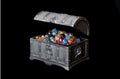 Treasure chest from pirates with colorful gems