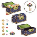 Treasure Chest set Royalty Free Stock Photo