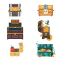 Treasure chest vector illustration.