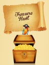 Treasure hunt parchment Royalty Free Stock Photo