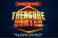 treasure hunter 3d text effect premium vectors Royalty Free Stock Photo