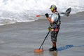 Treasure hunting at Laguna Beach, California. Royalty Free Stock Photo