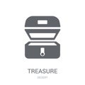 Treasure icon. Trendy Treasure logo concept on white background