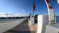 Treasure Island Beach Johns Pass draw bridge clear blue sky