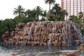 Treasure Island Hotel and Casino, water, rock, arecales, tree