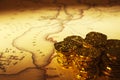 Treasure Map and Doubloons Royalty Free Stock Photo