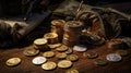 treasure pirate coins Royalty Free Stock Photo