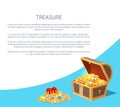 Treasure Poster, Text Sample Vector Illustration