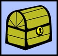 Treasure wooden chest. Vector file available