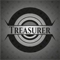 Treasurer retro style black emblem. Vector Illustration. Detailed Royalty Free Stock Photo