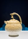 Treasures of Shaanxi Historical Museum: Green Glaze Teapot Royalty Free Stock Photo
