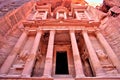 The Treasury Al Khazneh of Petra Ancient City, Jordan Royalty Free Stock Photo