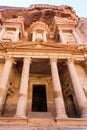 The Treasury Al-Khazneh Temple in Petra city Royalty Free Stock Photo