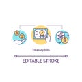 Treasury bills concept icon