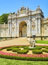 Treasury Gate of the Dolmabahce Palace. Besiktas district, Istanbul, Turkey. Royalty Free Stock Photo