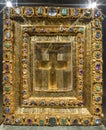 Cross framed with precious stones at the exposition of Munich Residence