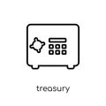 Treasury icon. Trendy modern flat linear vector Treasury icon on