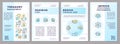 Treasury management light blue brochure template