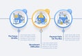 Treasury management trends blue circle infographic template
