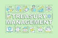 Treasury management word concepts green banner