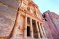 Treasury Monument in antique city Petra Royalty Free Stock Photo