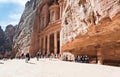 Treasury Monument and plaza in antique city Petra