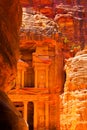 The Treasury temple in Petra Royalty Free Stock Photo